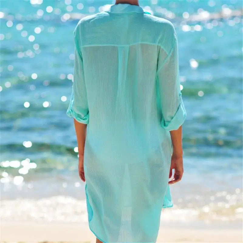 Chiffon Beach Cover up Saida de Praia Beach dress  2020 Swimwear kaftan Bikini cover up Bathing suit Cover ups Tunics