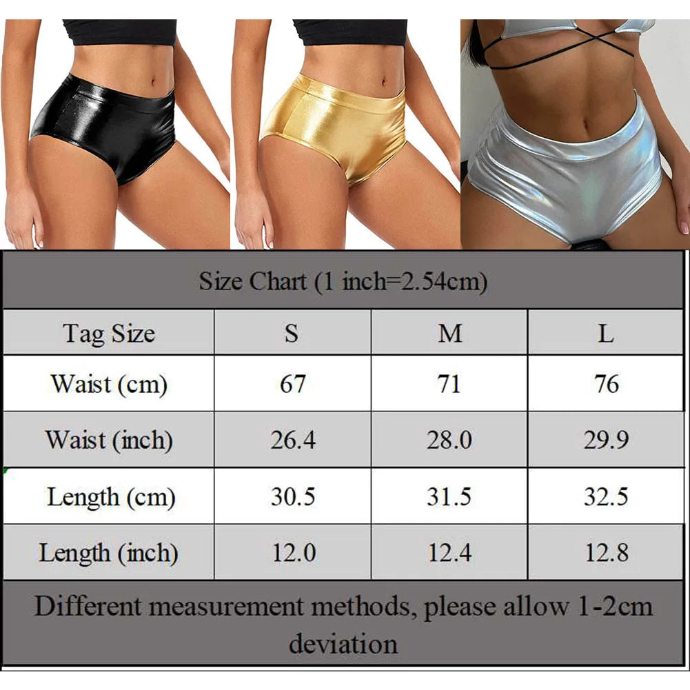 Women Ladies Lingerie Club Shorts Party Bottoms Shiny Panties Pole Home Clubwear Moderate Elasticity